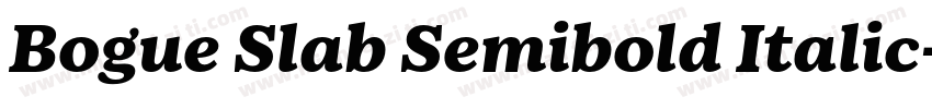 Bogue Slab Semibold Italic字体转换